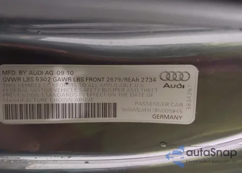 2011 Audi S5 3.0 Premium Plus from USA, damaged, VIN WAUVGAFH1BN005845